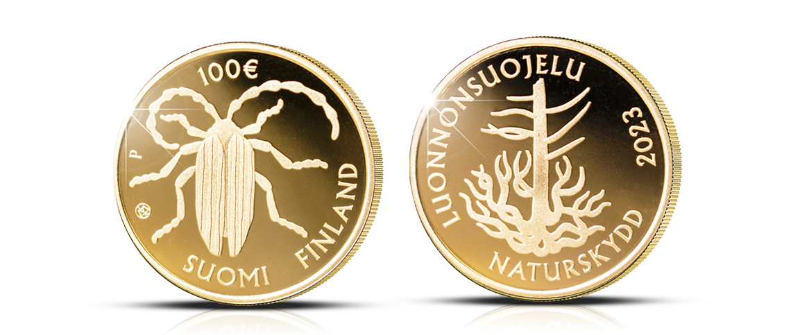 Finlands första lag om naturskydd 1923 guldmynt 2023