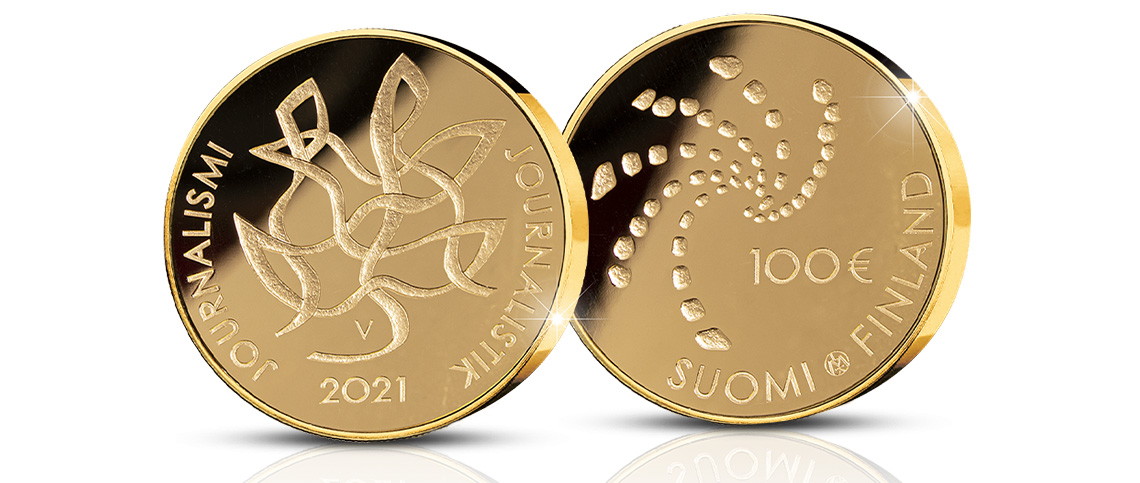 The subject of the gold coin highlights the importance of open exchange of information in Finnish society
