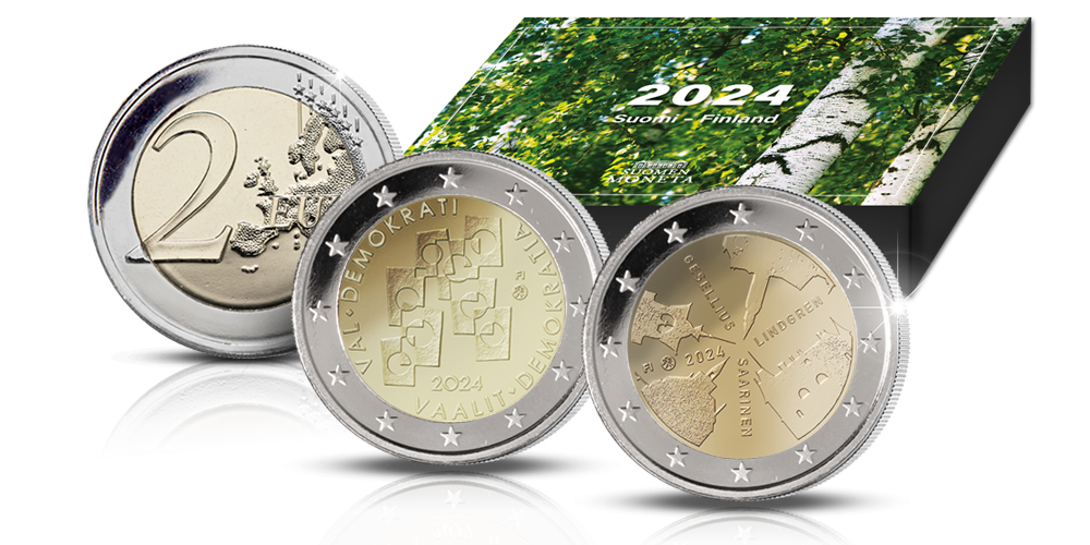 2 euro proof coin set 2024