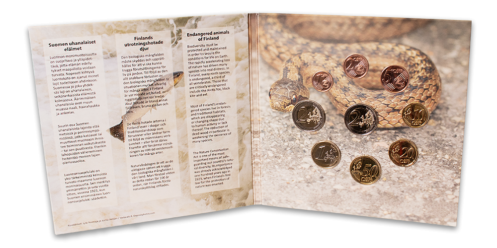 This Finnish national coin set also includes one- and two-cent coins for 2023, which are very rarely seen in circulation