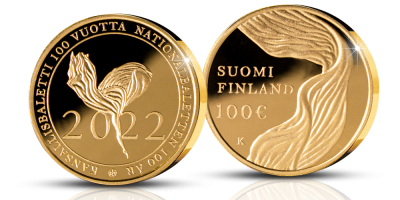 Numrerat Finlands nationalbalett 100 år guldmynt 2022