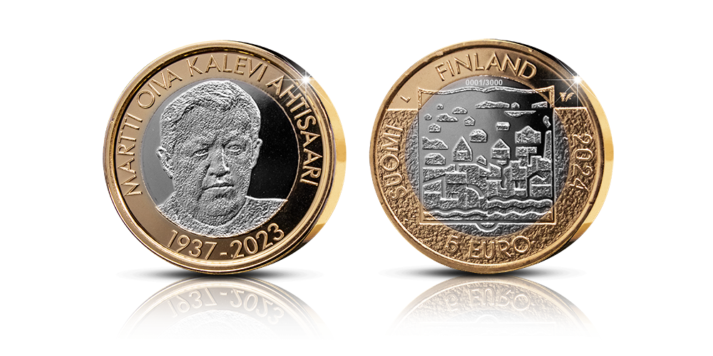 Numbered Finnish presidents – Martti Oiva Kalevi Ahtisaari commemorative coin 2024